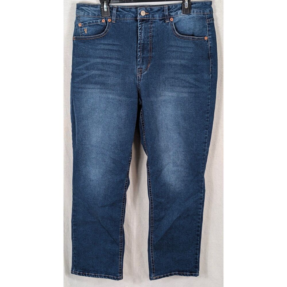 Frye Cuffed Crop Jeans Blue Women's Size 12/31 or XXL/2XL